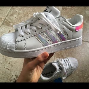 NWT Adidas Superstar Metallic-Ray Color.